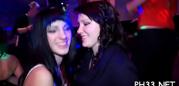  Yong beauties in club are glad to fuck